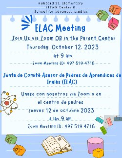 October ELAC Meeting 